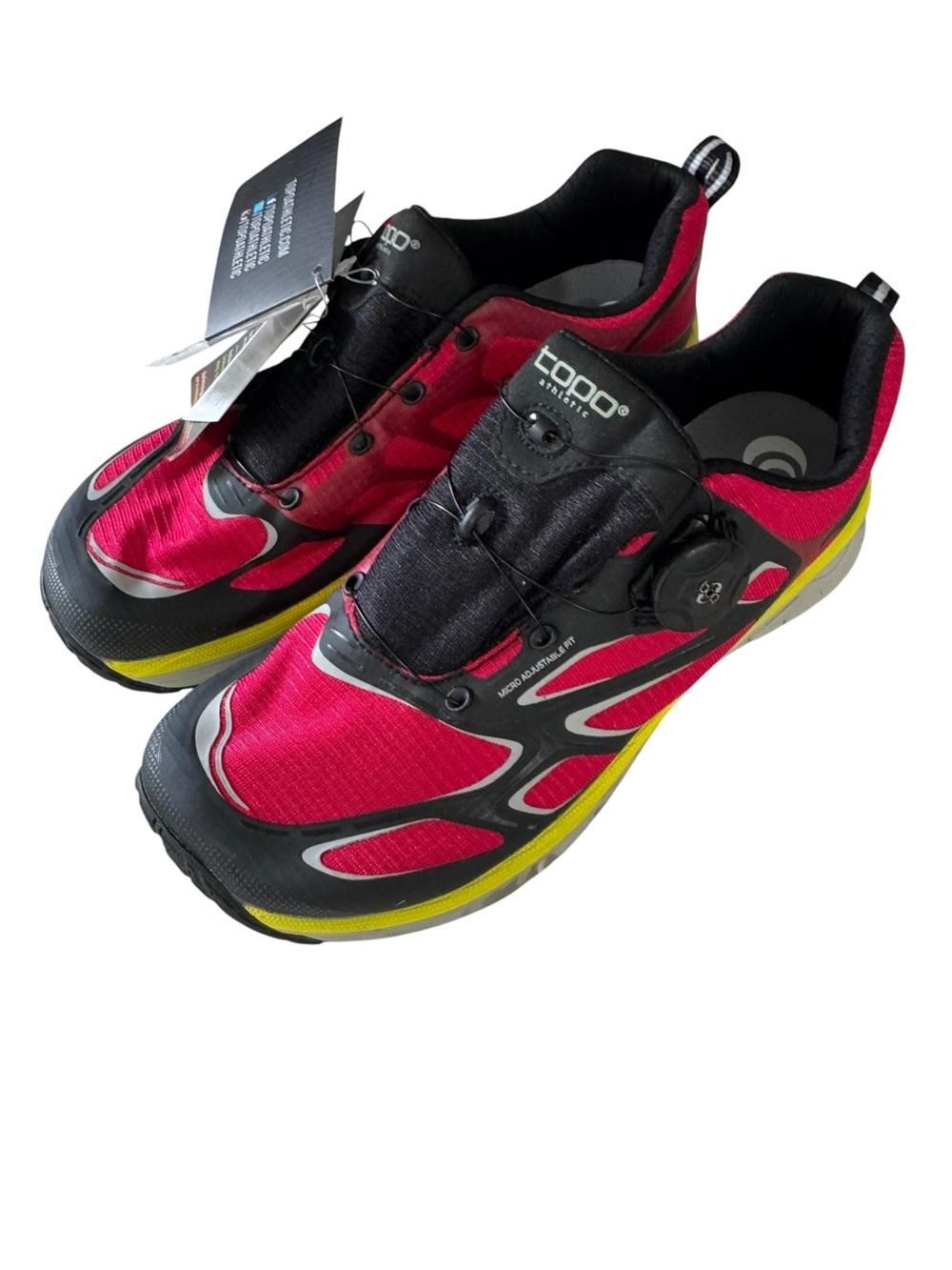 Topo Athletic Runduro Running Shoes Womens BOA Fit Lacing Black/Raspberry Size 7